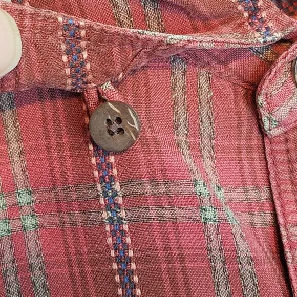Tommy Bahama 100% Silk Plaid Long Sleeve Button Down Shirt Size Large - Picture 4 of 8